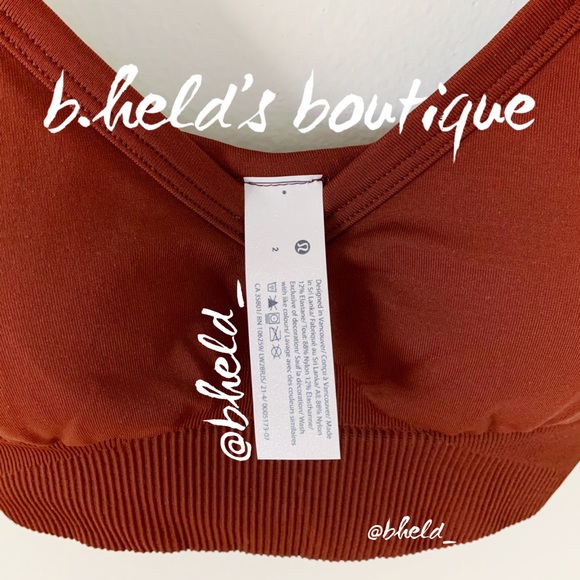 lululemon Ebb To Street Bra in Date Brown Size 2 Brand New NWT - Picture 9 of 14